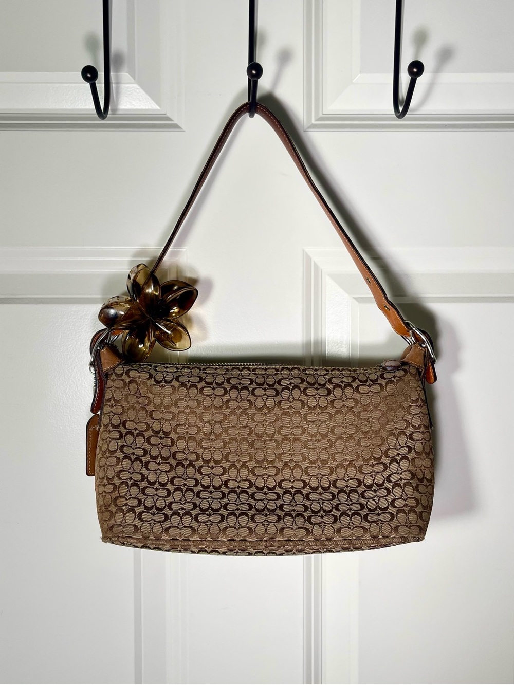vintage coach brown mini demi bag